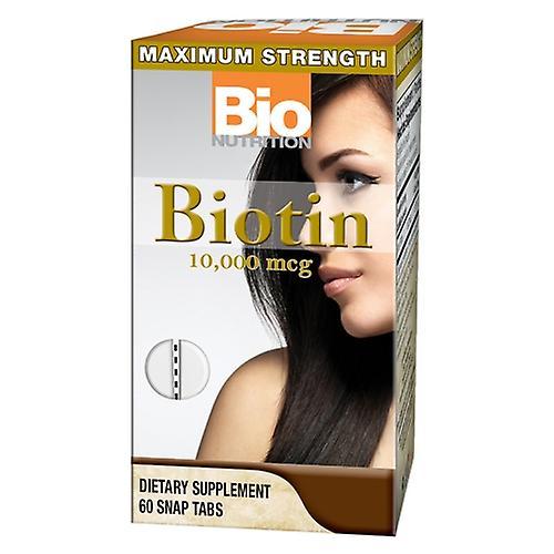 Bio Nutrition Inc Biotina, 10, 000 mcg, 60 tabletas (paquete de 2) on Productcaster.