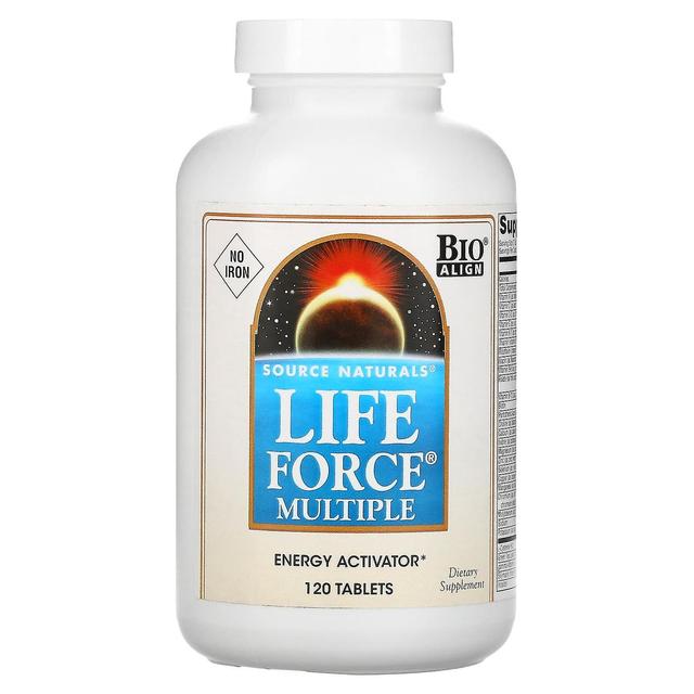 Source Naturals Lähde Naturals, Life Force Multiple, ei rautaa, 120 tablettia on Productcaster.