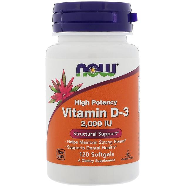 Now Foods, Vitamin D-3 High Potency , 2,000 IU, 120 Softgels on Productcaster.