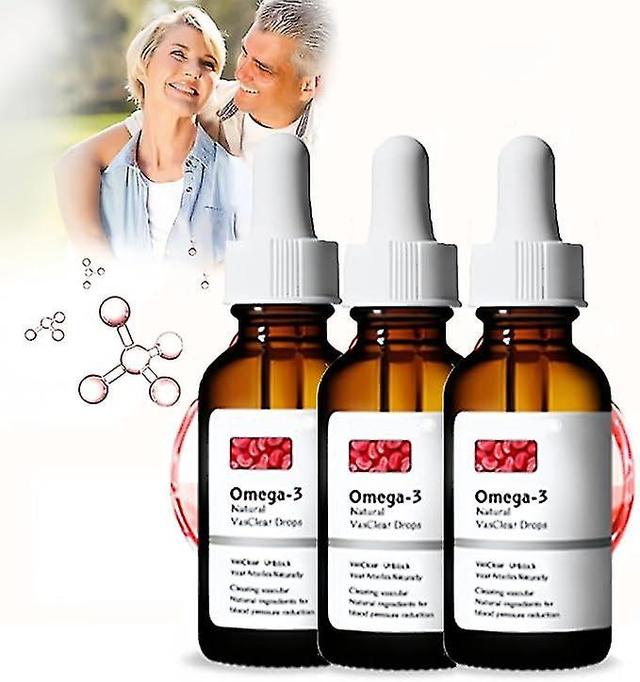 Vegan Omega-3 Natural Vasclear Drops, Fish Oil Alternative, DHA, EPA, Immune Support a 3Pcs on Productcaster.