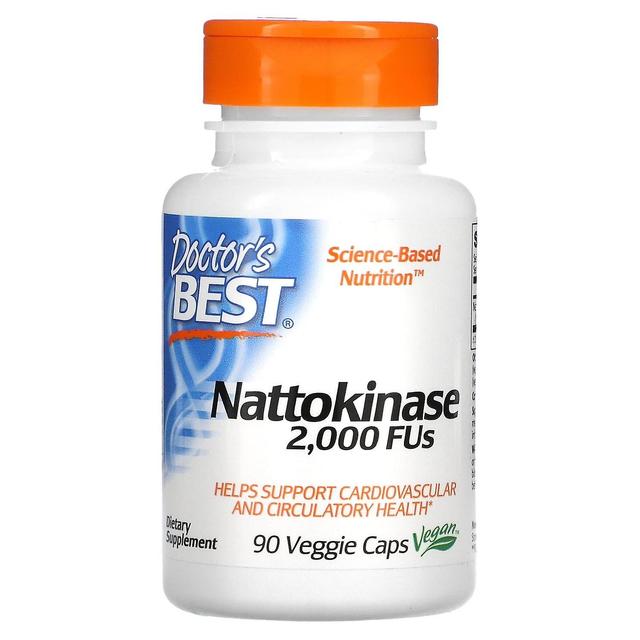 Doctor's Best, Nattokinase, 2,000 FUs, 90 Veggie Caps on Productcaster.