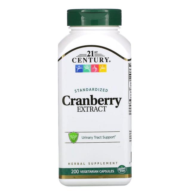 21st Century, Cranberry Extract, Standardized, 200 Vegetarian Capsules on Productcaster.