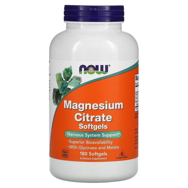 NOW Foods, Magnesium Citrate, 180 Softgels on Productcaster.