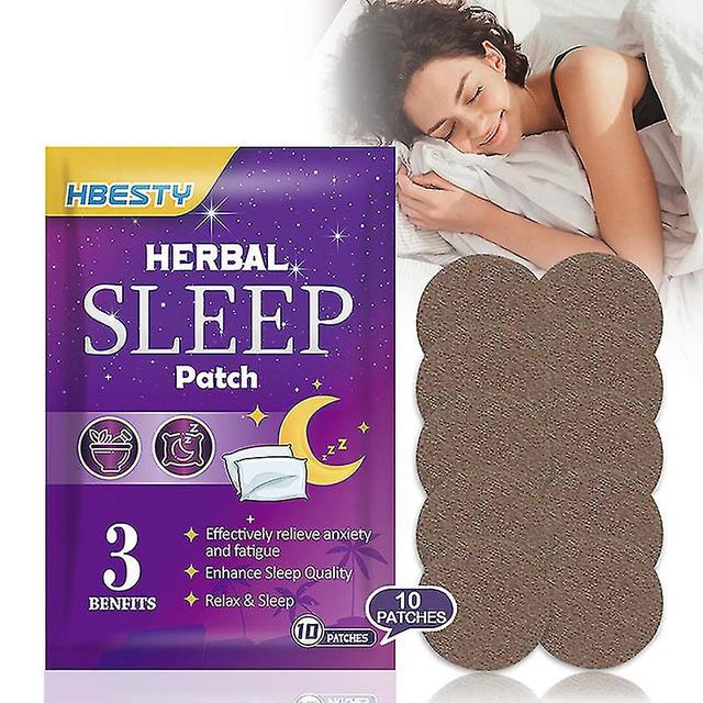 10pcs Herbal Sleep Aid Sticker Relieve Stress Anxiety Sleeping Patches Healthcar on Productcaster.