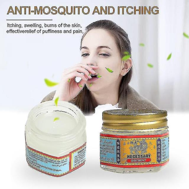 2types Red White Tiger Balm Cooling Oil Mint Refreshing Cream Treat Cold Dizziness Headache Ointment Anti-itching Care Plaster-excellent 1pcs P0154 on Productcaster.