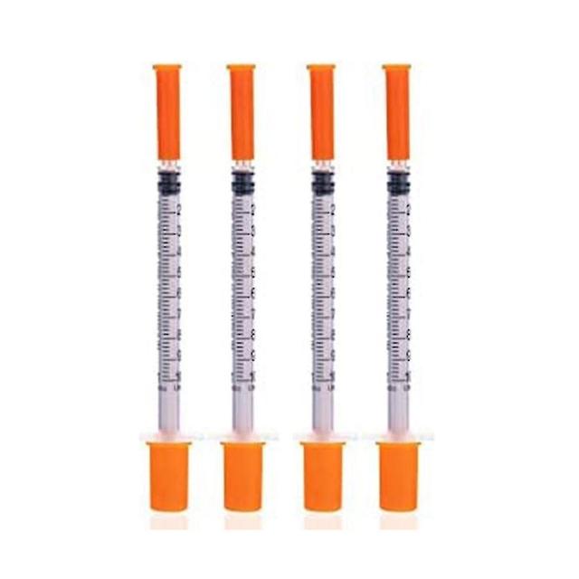 100 Pack 29g 1cc 1/2inch Syringe With Needle - Disposable Individual Package on Productcaster.