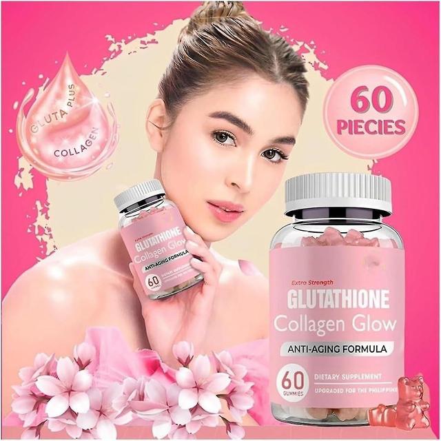 Glutathion-Kollagen-Gummis, Glutathion-Kollagen-Glow-Gummis für dunkle Flecken, Korea Glutathion-Gummis für Frauen, Hautpflege 120 Pcs on Productcaster.