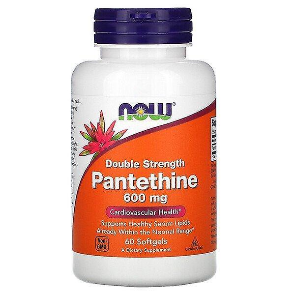 NOW Foods Nu voedingsmiddelen, Pantethine, Dubbele Sterkte, 600 mg, 60 Softgels on Productcaster.