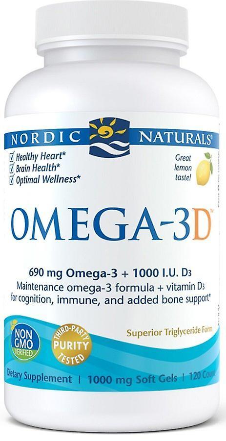 Nordic Naturals Omega-3D 690 mg sitron 120 Softgels 220 gr on Productcaster.