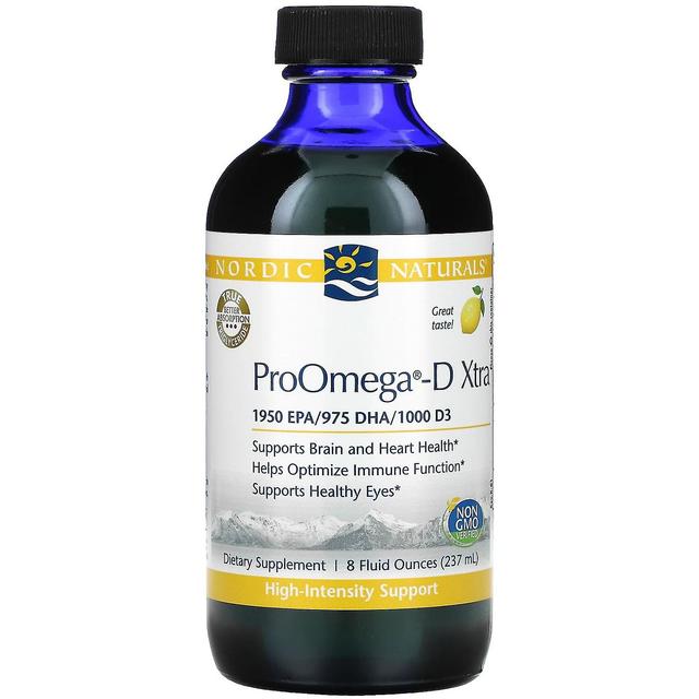 Nordic Naturals, ProOmega-D Xtra, sitruuna, 8 fl oz (237 ml) on Productcaster.