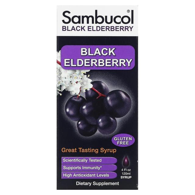 Sambucol, svart fläderbärsirap, 4 fl oz (120 ml) on Productcaster.