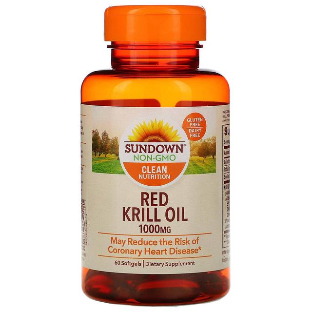 Sundown Naturals, Red Krill Oil, 1000 mg, 60 Softgels on Productcaster.