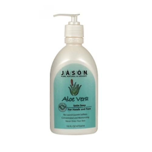 Jason Natural Products Jason Naturliga Produkter Satin Tvål Aloe Vera w / Pump, 16 oz (Förpackning med 1) on Productcaster.