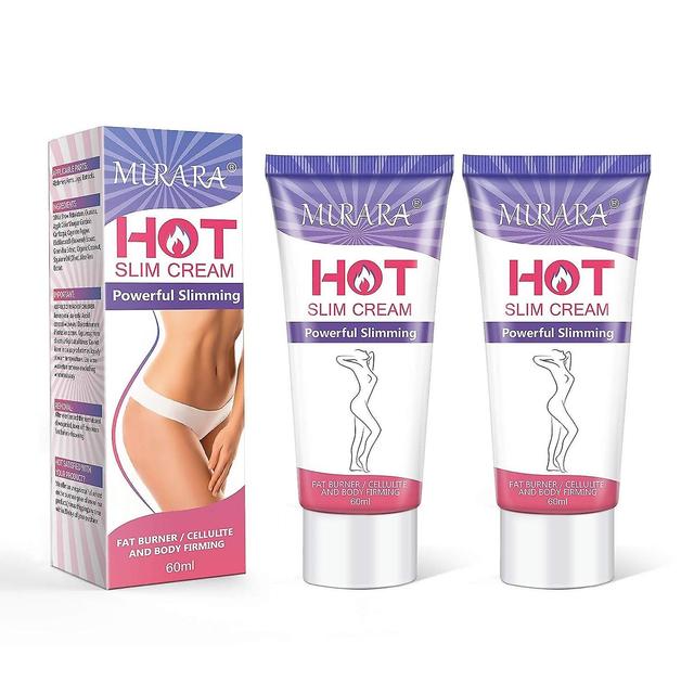 Slimming Hot Cream 2 Pack, Body Fat Burning Cream For Women And Men, Cellulite Cream, Suitable For Fat Areas Of Arms, Waist And Thighs on Productcaster.