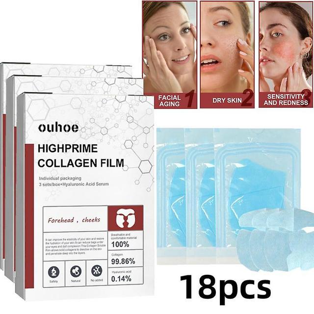 18pcs Highprime Kollagenfilm, löslicher Kollagenergänzungsfilm, hydrolysierter Kollagen-Hautschutz für straffe Haut Anti-Falten on Productcaster.