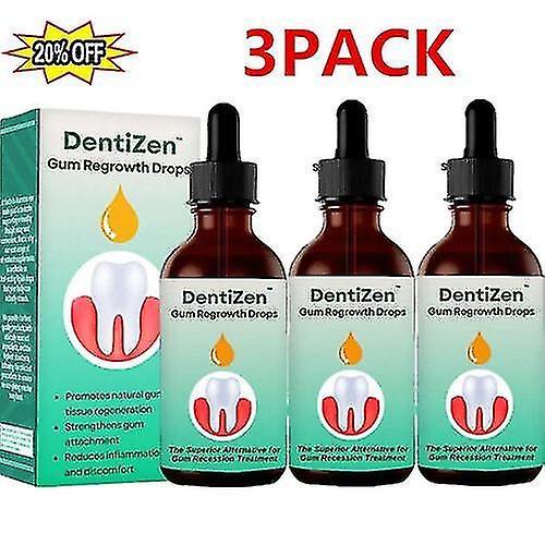 3pcs Dentizen Gum Regrowth Drops 30ml on Productcaster.