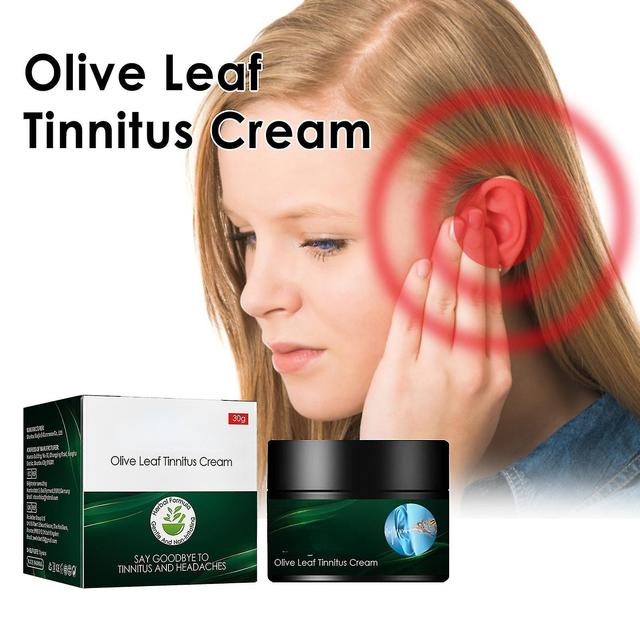 Olive Leaf Ear Cream, Olive Leaf Tinnitus Cream Tinnitus Relief Relieve Earache Improve Hearing Natural Olive Leaf Tinnitus Cream 1pcs on Productcaster.