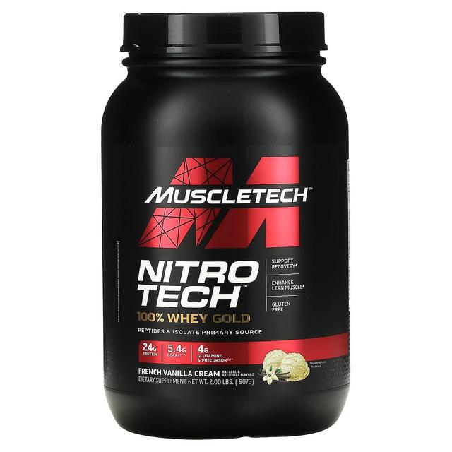 MuscleTech, Nitro Tech, 100% Whey Gold, French Vanilla Cream, 2 lbs (907 g) on Productcaster.