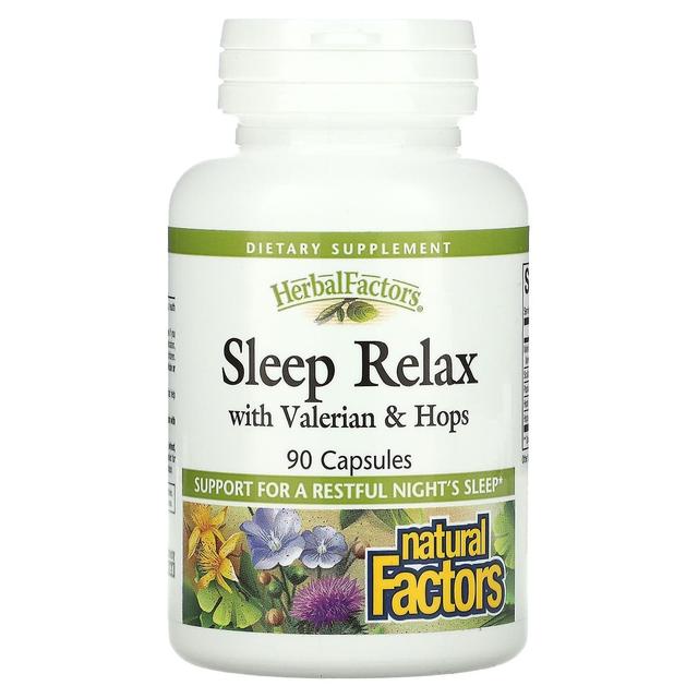 Natural Factors, Sleep Relax with Valerian & Hops, 90 Capsules on Productcaster.