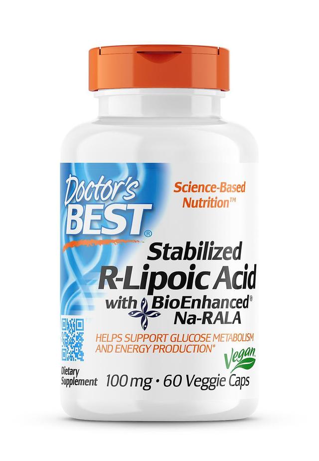 Doctor's Best Stabilized R-Lipoic Acid with BioEnhanced Na-RALA, 100 mg 60 Veggie Capsules on Productcaster.