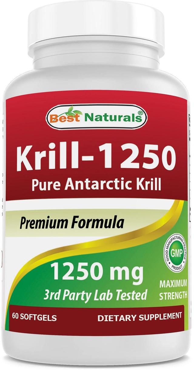 Best naturals krill oil 1250mg 60 softgels on Productcaster.