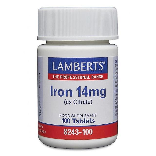 Lamberts iron 14mg (as citrate) 100's on Productcaster.