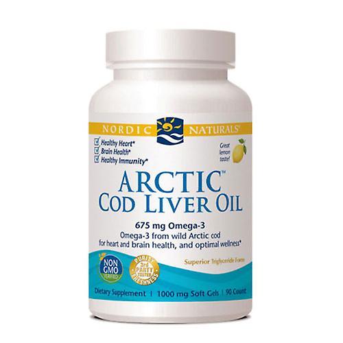 Nordic Naturals Arctic Cod Liver Oil, 1000 mg, Citrón 90 softgels (balenie 2) on Productcaster.