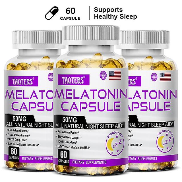 Vorallme Melatonin kapslar sova snabbt, förbättra minne och sömnkvalitet förbättra sömnlöshet 60 count-3 bottle on Productcaster.