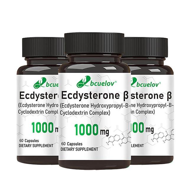 Vorallme Ecdysterone Capsules - Helps Build Muscle Burn Fat & Enhance Men's Health Supports Metabolism Muscle Mass Gain 60 count-3 bottle on Productcaster.