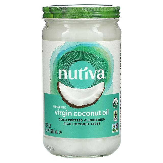 Nutiva, Organiczny Olej Kokosowy z Pierwszego Tłoczenia, 23 fl oz (680 ml) on Productcaster.