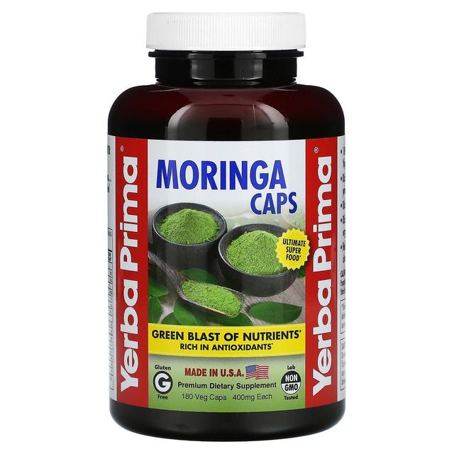 Yerba Prima, Moringa Caps, 400 mg, 180 Veg Caps on Productcaster.