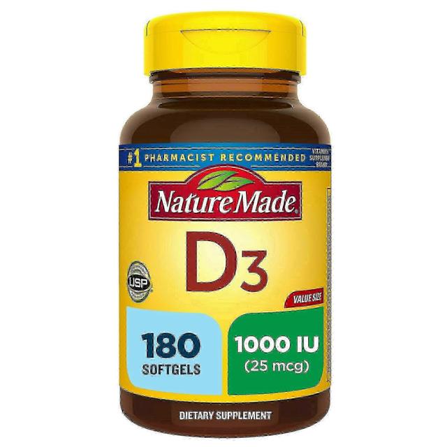 Nature Made Natureza fez vitamina d3 suplemento dietético softgels líquidos, 180 ea on Productcaster.