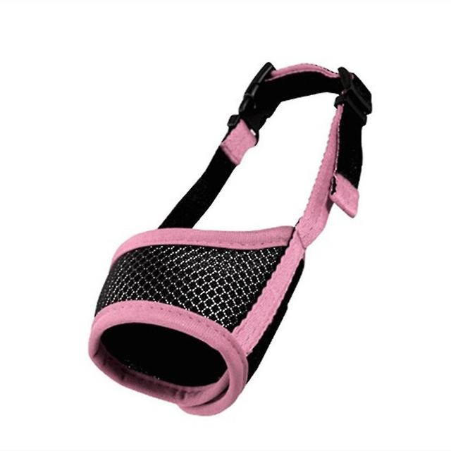 Scacv Pet Dog Muzzle Justerbar Andningsbar Hund Munskydd Multipurpose Hundsäkerhetsmask Rosa XL on Productcaster.