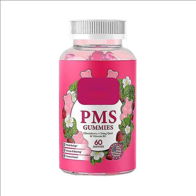 Pms Gummies - Pms Vitamins For Women & Teens - Pms Relief - Calambres, hinchazón, cambios de humor (fresa, 60 tabletas) on Productcaster.