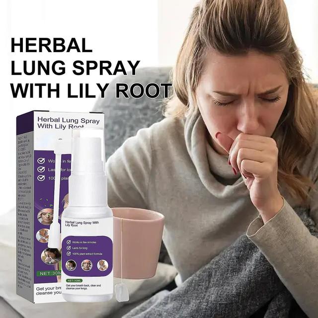 Herbel Lung Spray With Lily Root,herbal Lung And Breath Spray,herbal Lung Cleansing Spray, Respira Lung Care Spray 1 Pcs on Productcaster.