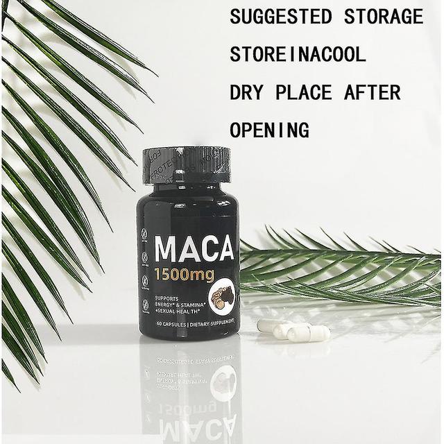 Yyelv Maca Root Capsules, Organic Maca Root Powder Capsules 1500mg, 60 Vegan Pills Maca Root Extract, Energy & Mood Supplement for Men Women 120pcs on Productcaster.