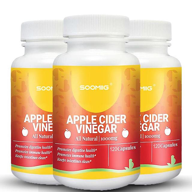 Vorallme Apple Cider Vinegar Supplement - Natural Energy Supplement For Body Cleansing, Immune Support And Gut Health 120capsule-3 bottle on Productcaster.