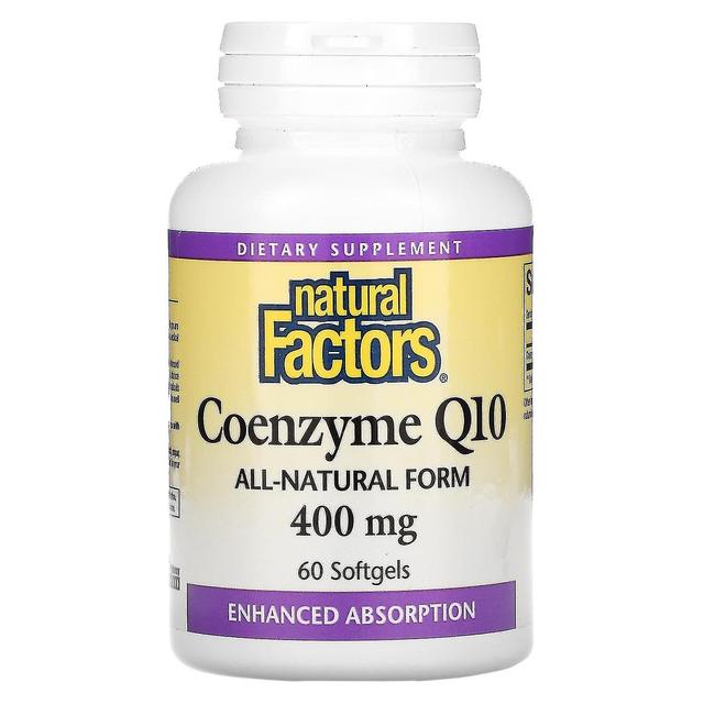 Natural Factors, Coenzyme Q10, 400 mg, 60 Softgels on Productcaster.