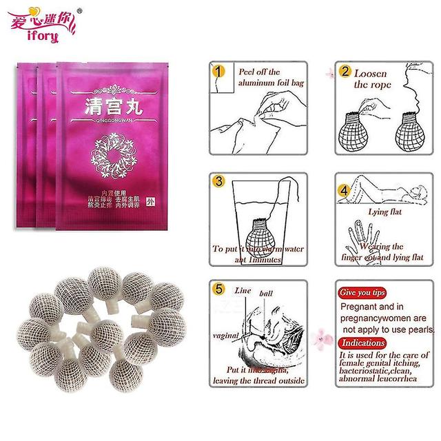 Ifory 5pcs Herbal Tampon Womb Detox Healing Pearls Vaginal Clean Chinese Herbal Medicine Vaginal Tampon Feminine Hygiene Product Hk on Productcaster.