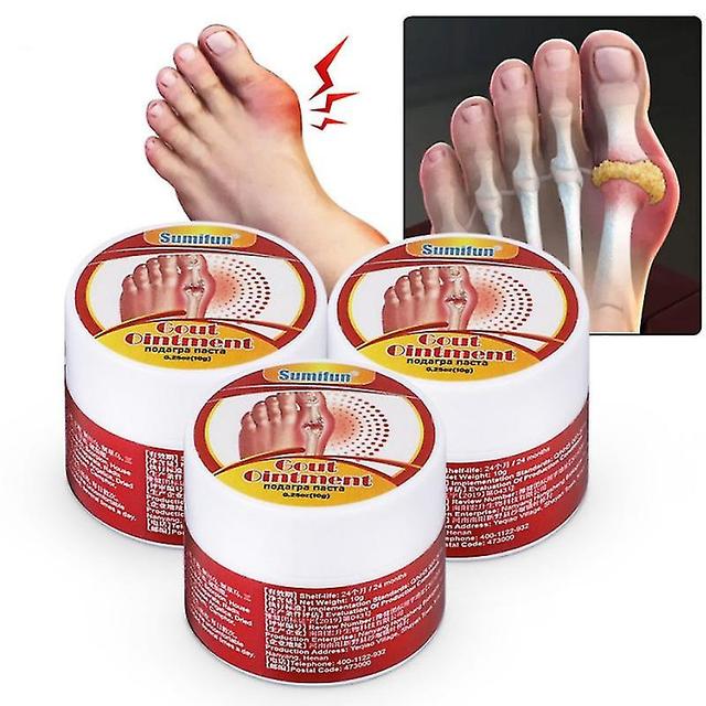 3pcs Sumifun Gout Cream Joint Cream Toe Knee Joint Care Cream Cream on Productcaster.