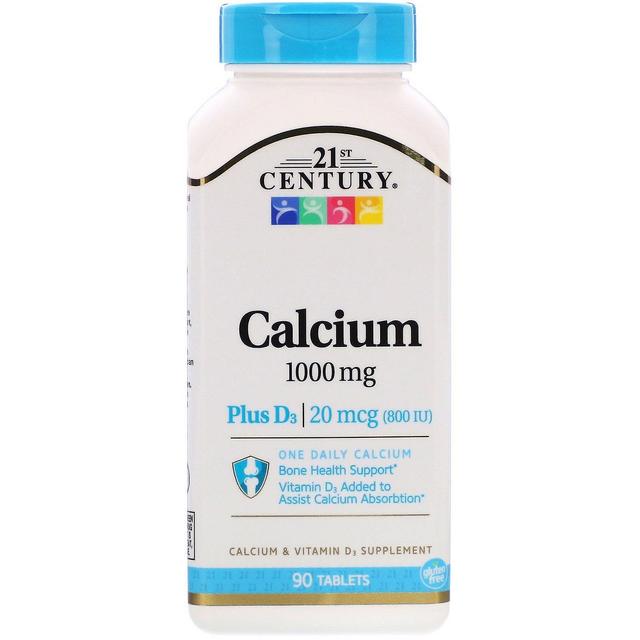 21st Century 21ème siècle, Calcium Plus D3, 1000 mg , 90 comprimés on Productcaster.