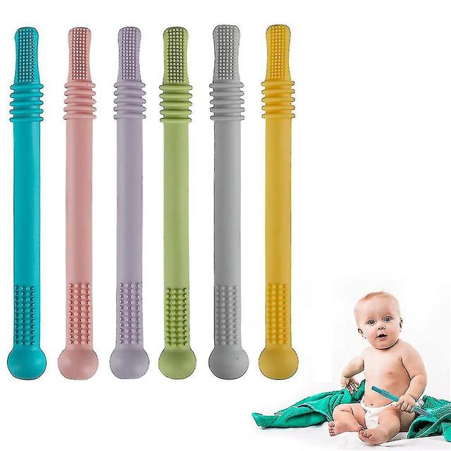 Ing Teether New Kids Silic Chew Anti-eat Hand Molar Stick Light Green on Productcaster.