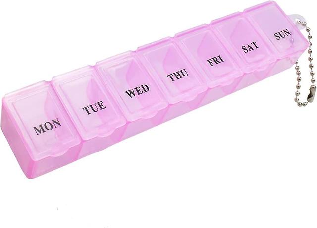 Pill Box Organiser 7 Day One Time A Day Pill Dispenser Storage Case For Medication, Supplements, Vitamins And Cod Liver Oil1pcspink on Productcaster.