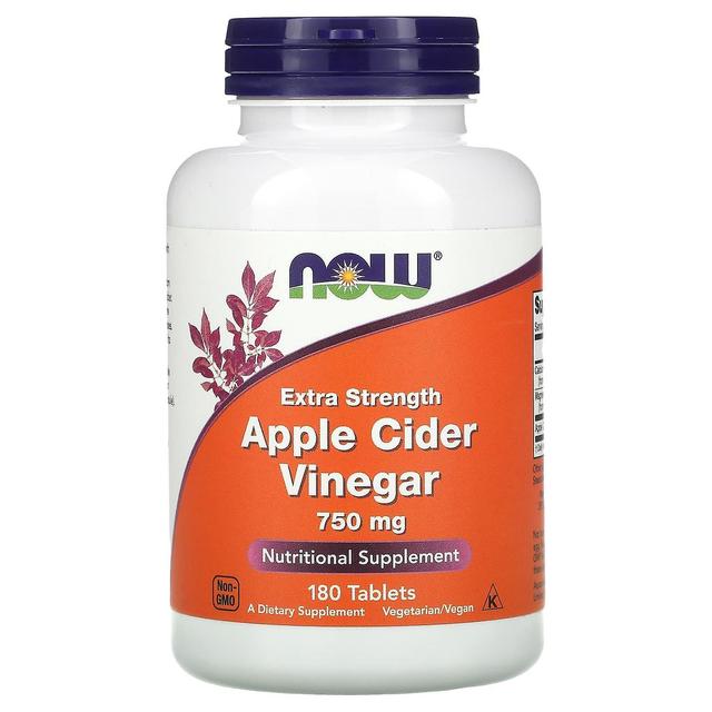 NOW Foods, Apple Cider Vinegar, Extra Strength, 750 mg, 180 Tablets on Productcaster.