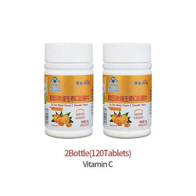 Coscelia Vitamin C Chewable Tablet Ascorbic Acid Pill Vitamins Capsules For 7 To 17 Years Old Aldult Supplements Non-gmo Cfda Approve 2bottles 120pc on Productcaster.