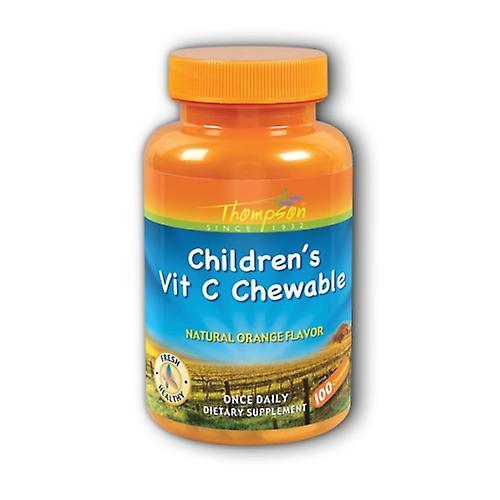 Thompson Vitamina C,100 mgs, CHILDREN'S - ORANGE FLAVOR, 100 Abas (Pacote de 2) on Productcaster.