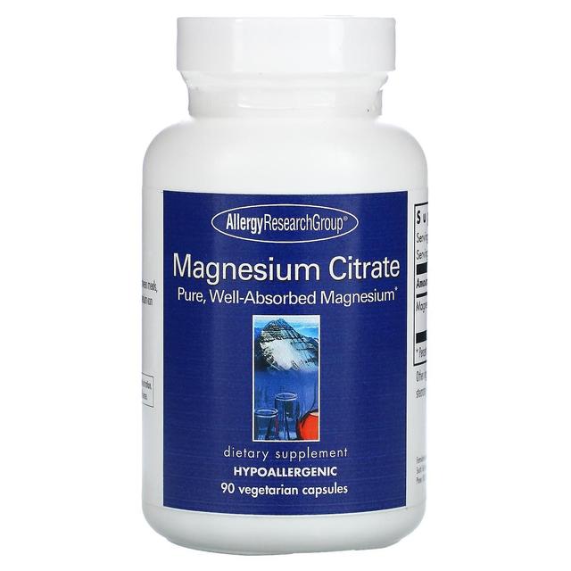 Allergy Research Group, Magnesium Citrate, 90 Vegetarian Capsules on Productcaster.