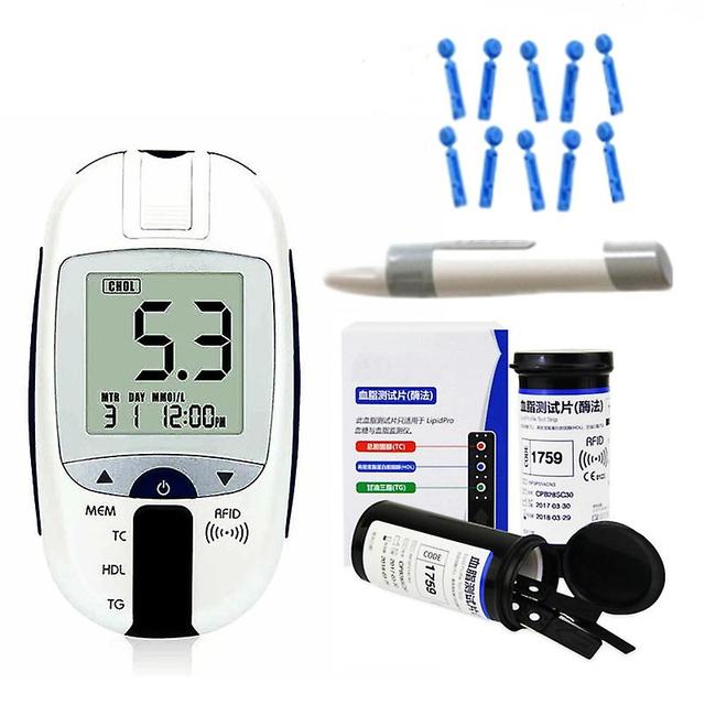 5 i 1 lipidprofilmätare Totalt kolesterol TC Triglycerid TG densitet lipoprotein HDL LDL Glukos on Productcaster.