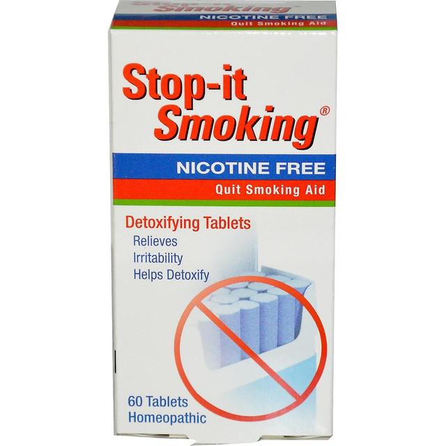 NatraBio, Stop-it Smoking, tabletki detoksykujące, bez nikotyny, 60 tabletek on Productcaster.