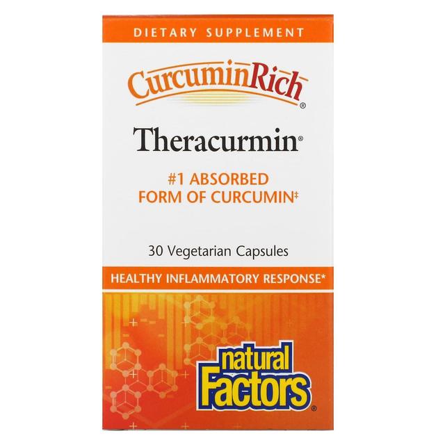 Natural Factors, CurcuminRich, Theracurmin, 30 Vegetarian Capsules on Productcaster.